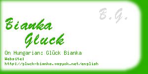 bianka gluck business card