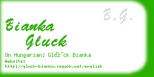 bianka gluck business card
